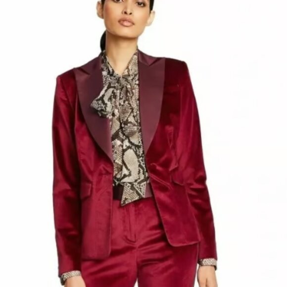 Altuzarra Target Red Velvet Blazer Tuxedo Pants Set Red Velvet - Picture 2 of 7
